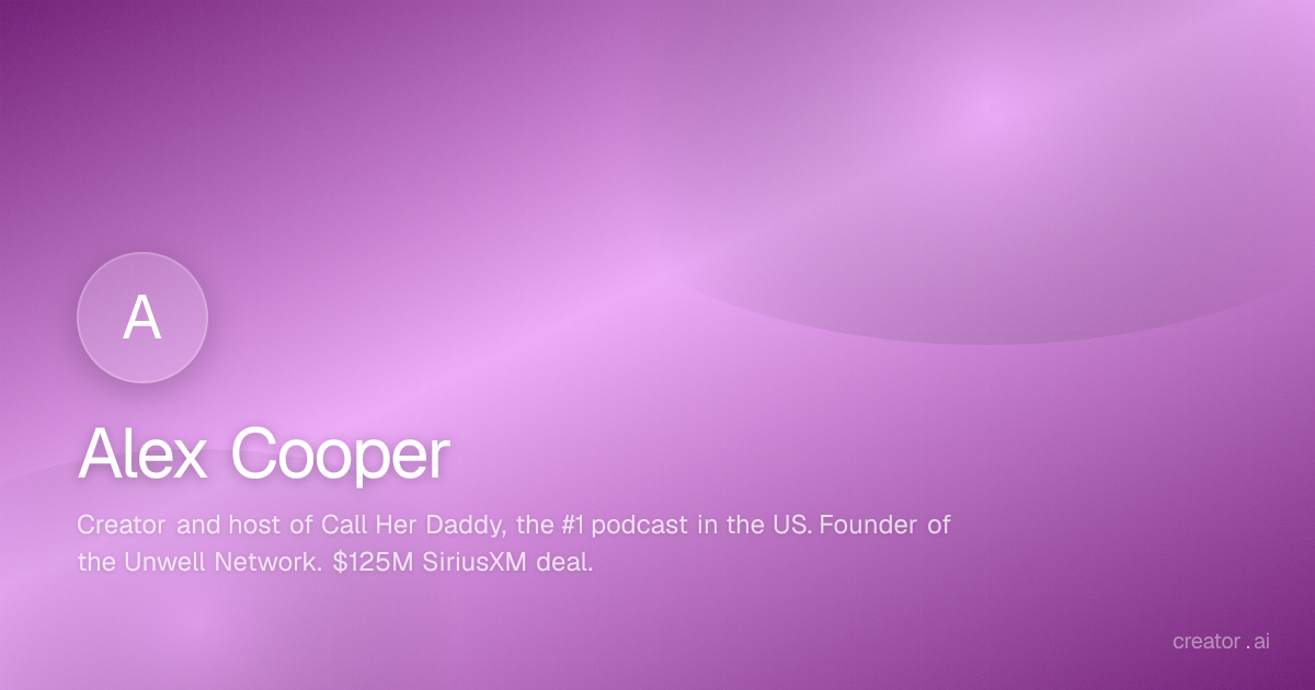 Alex Cooper | creator.ai