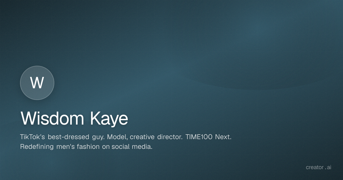 Wisdom Kaye | creator.ai